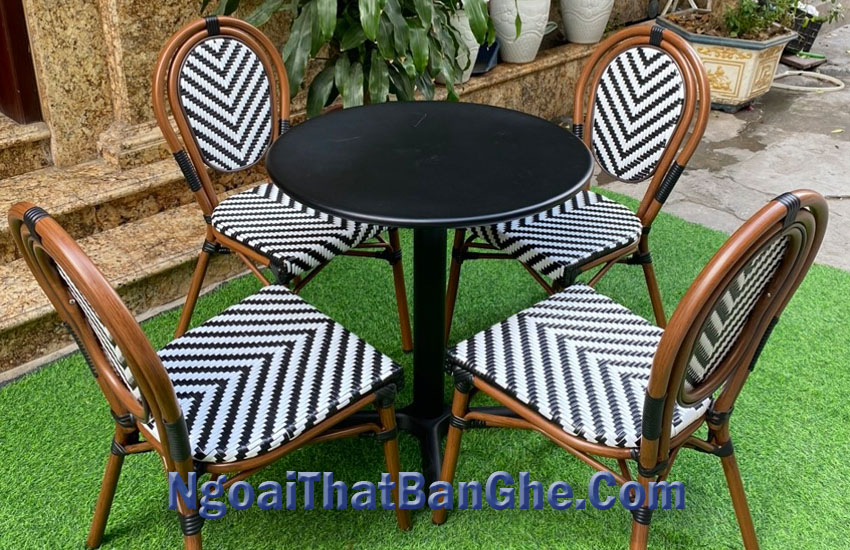 Bàn ghế ngoài trời khung nhôm 12b