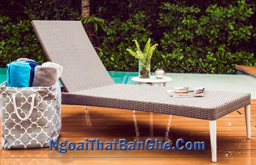 giường tắm bể bơi mây nhựa , ghế tắm cho bể bơi mây nhựa, bàn ghế mây nhựa